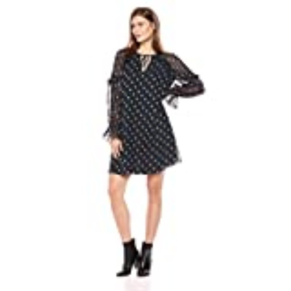 Lark & Ro Women's Ruffle Sleeve Shift Dress